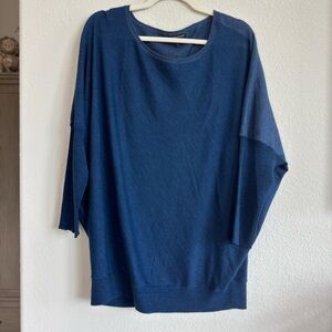 Eileen Fisher blue 100% merino wool sweater